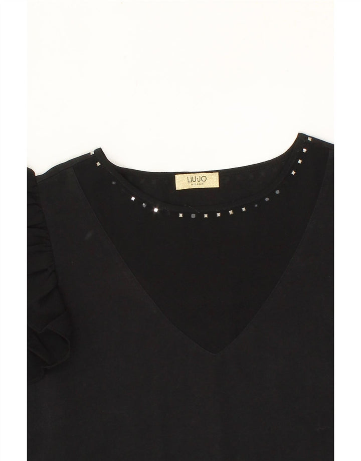 LIU JO Womens Milano Blouse Top UK 12 Medium Black Vintage Liu Jo and Second-Hand Liu Jo from Messina Hembry 