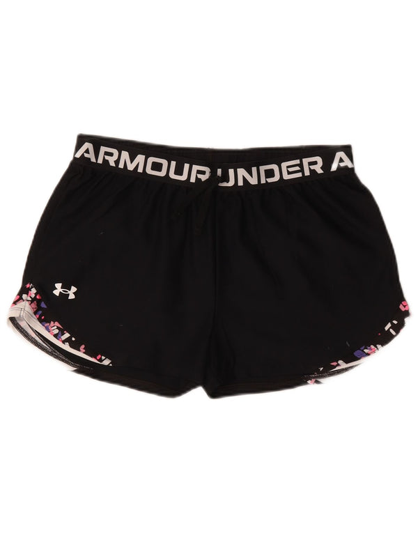 Under Armour Pantalones cortos deportivos Heat Gear Graphic para niñas 13-14 años XL Negro