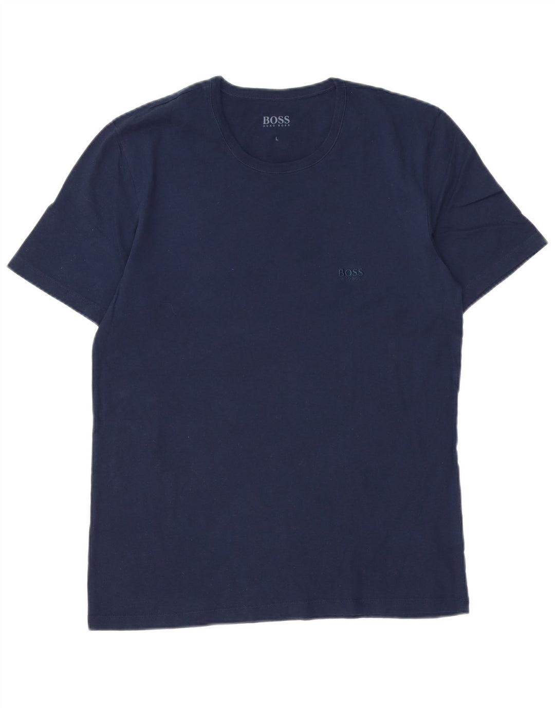 Camiseta HUGO BOSS Hombre Top Grande Azul Marino Algodón