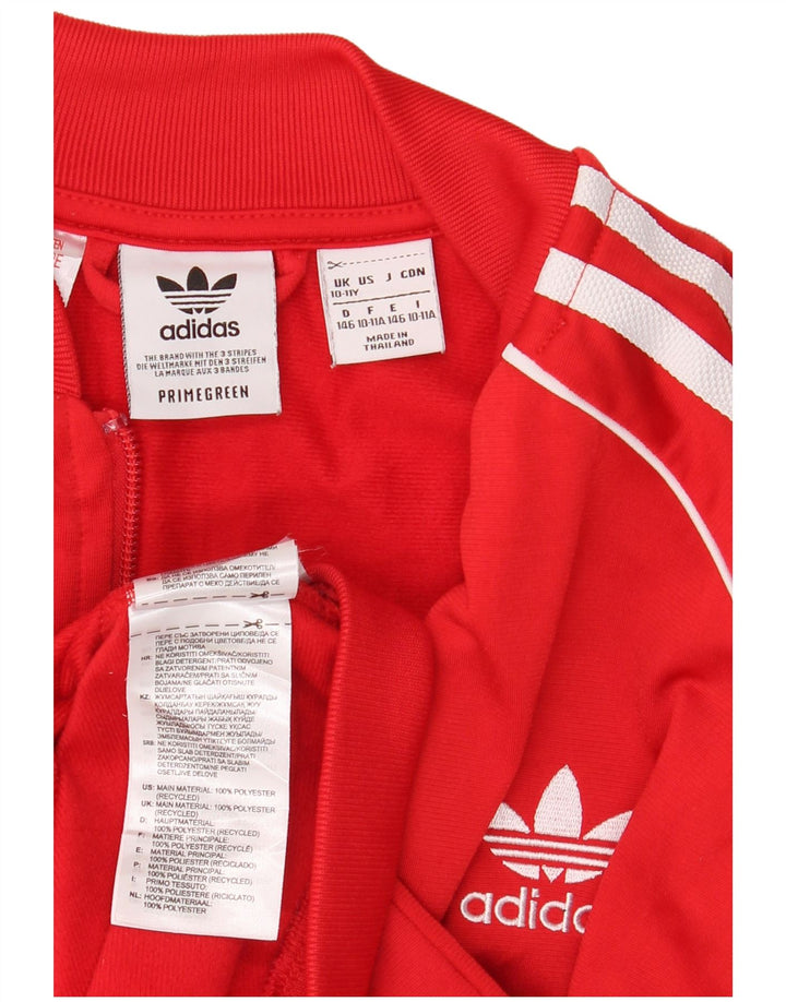 Adidas Chaqueta de chándal para niño 10-11 años Rojo Poliéster