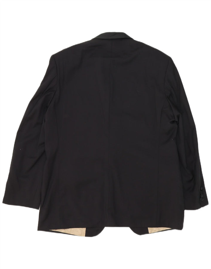 Marks & Spencer Chaqueta tipo blazer con 1 botón para hombre, talla 40, lana negra mediana