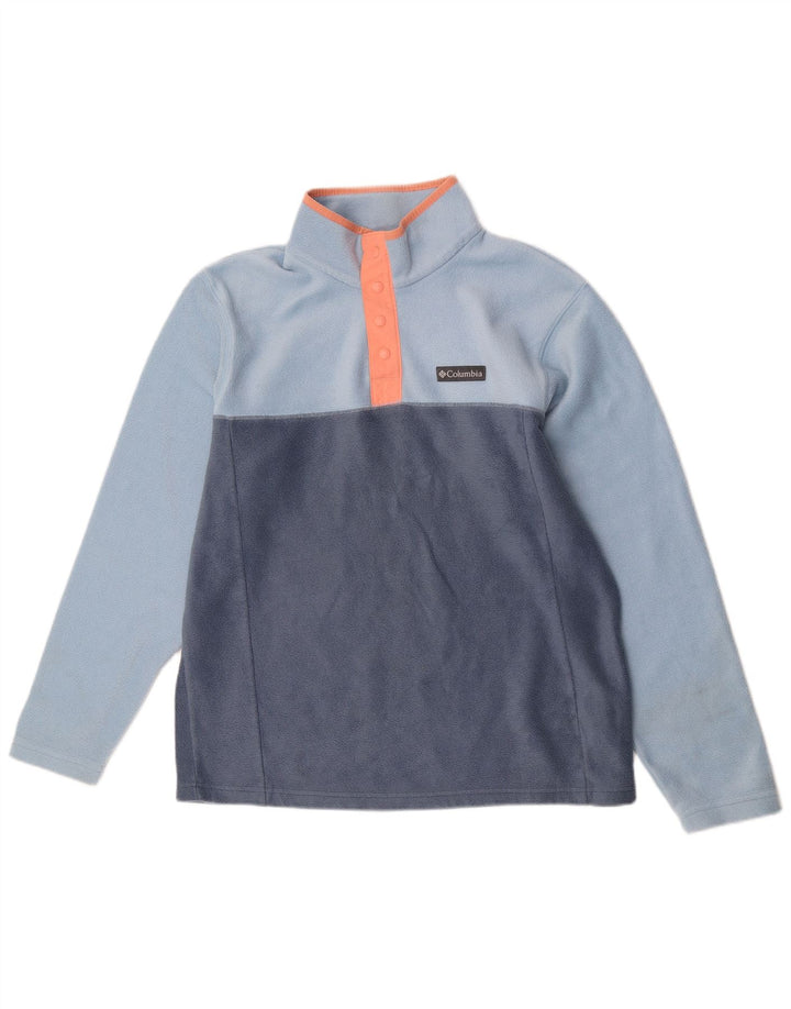 Columbia Jersey De Polar Con Cuello Con Botones Poliéster Color Block En Azul Medio |