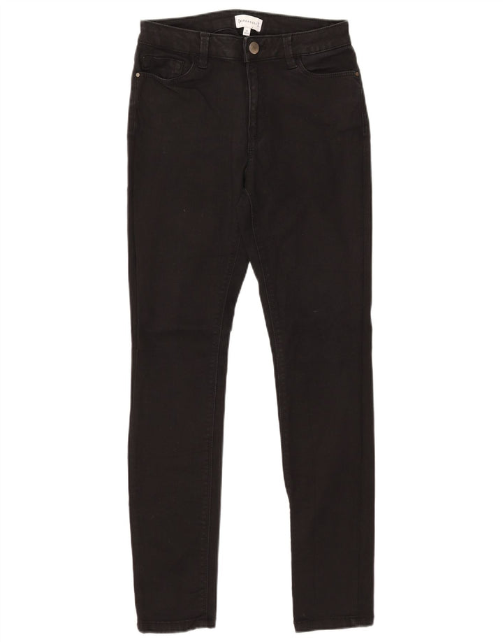 WAREHOUSE Vaqueros pitillo para mujer UK 10 Small W28 L30 Algodón negro