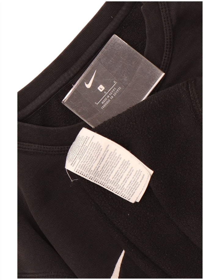 Nike - Sudadera tipo jersey para hombre, talla grande, algodón negro