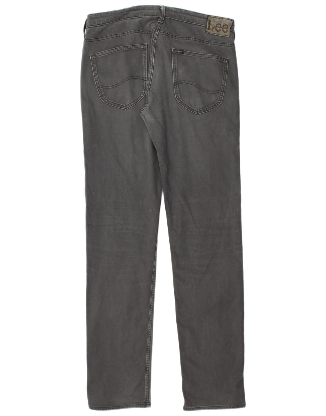 LEE Hombres Powell Pantalones Casuales Rectos W34 L36 Algodón Gris