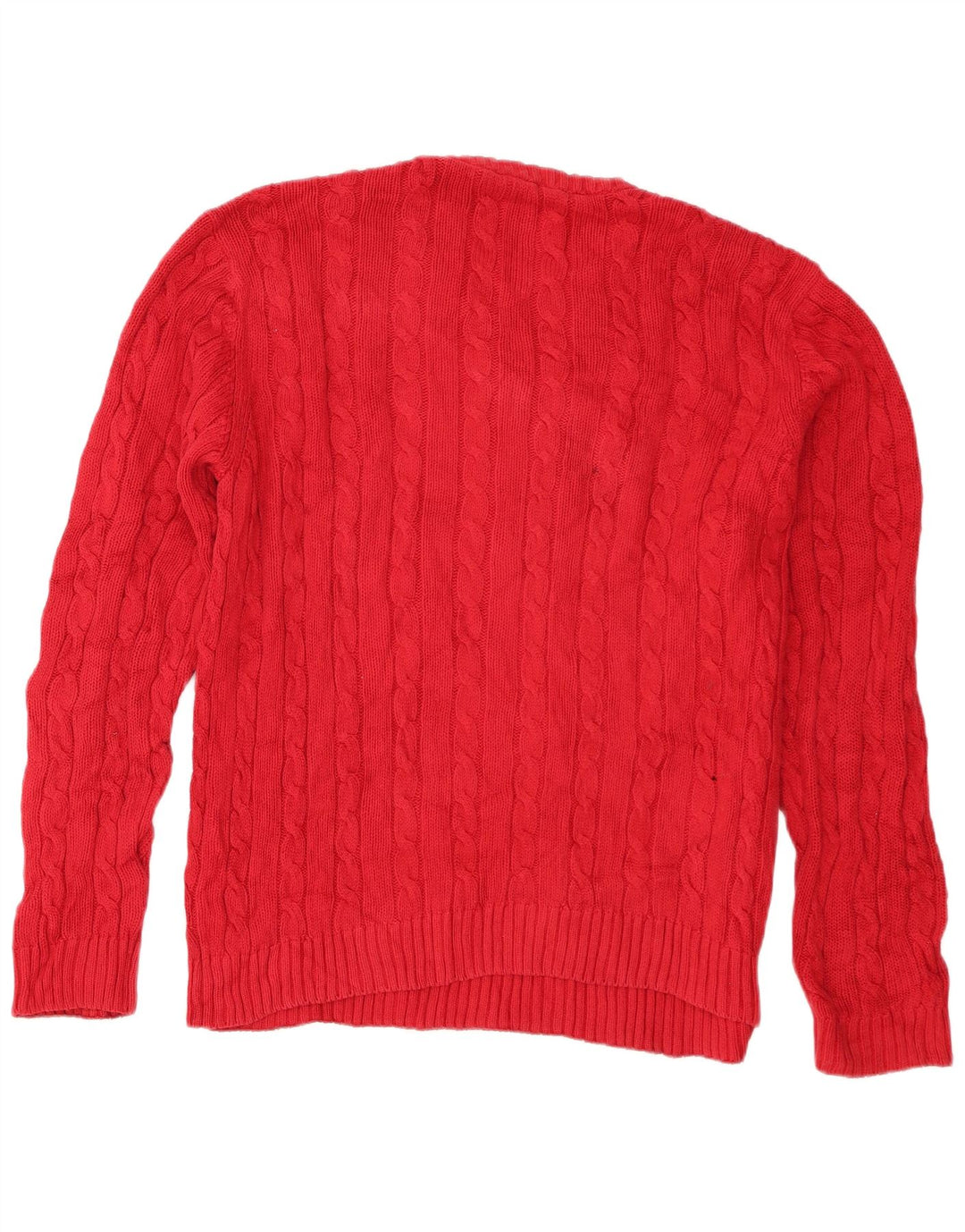 Chaps - Jersey de cuello redondo para hombre, talla grande, algodón rojo