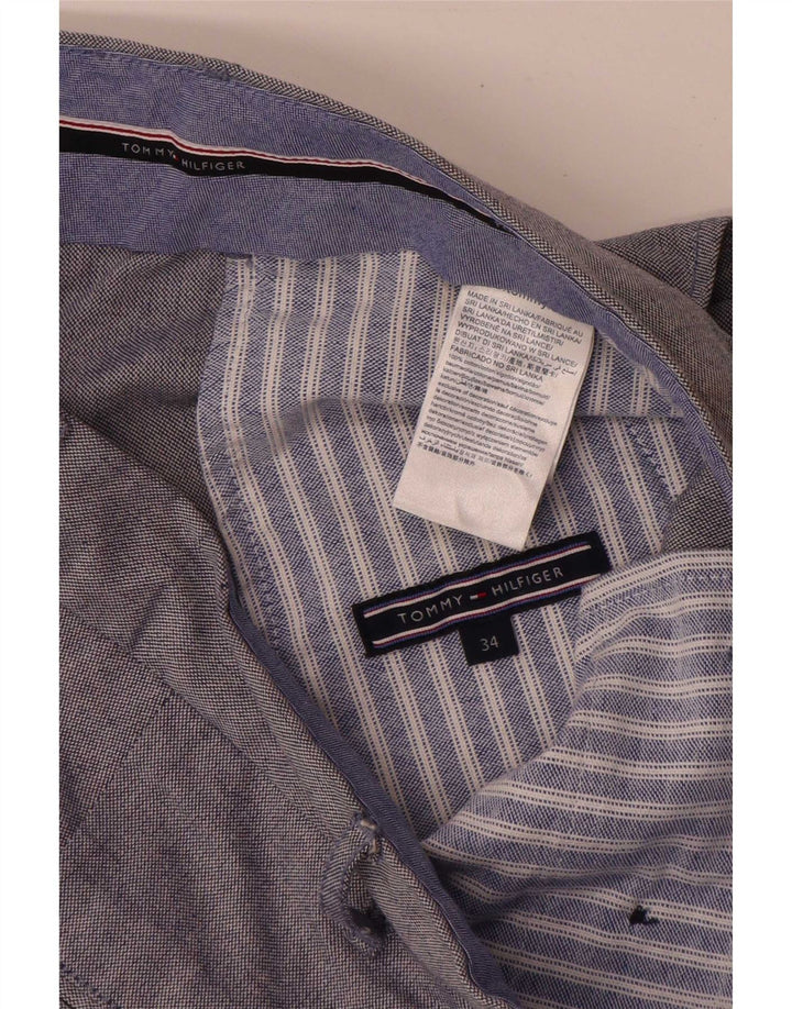 Tommy Hilfiger Pantalones cortos chinos regulares para hombre W34 Algodón azul grande