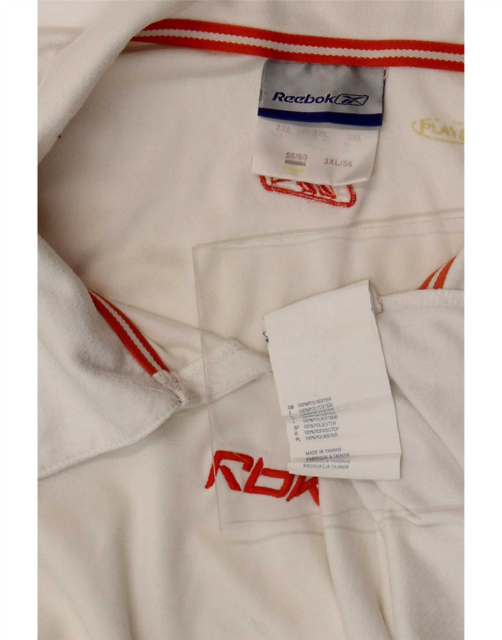 Polo Reebok Hombre 2XL Poliéster Blanco