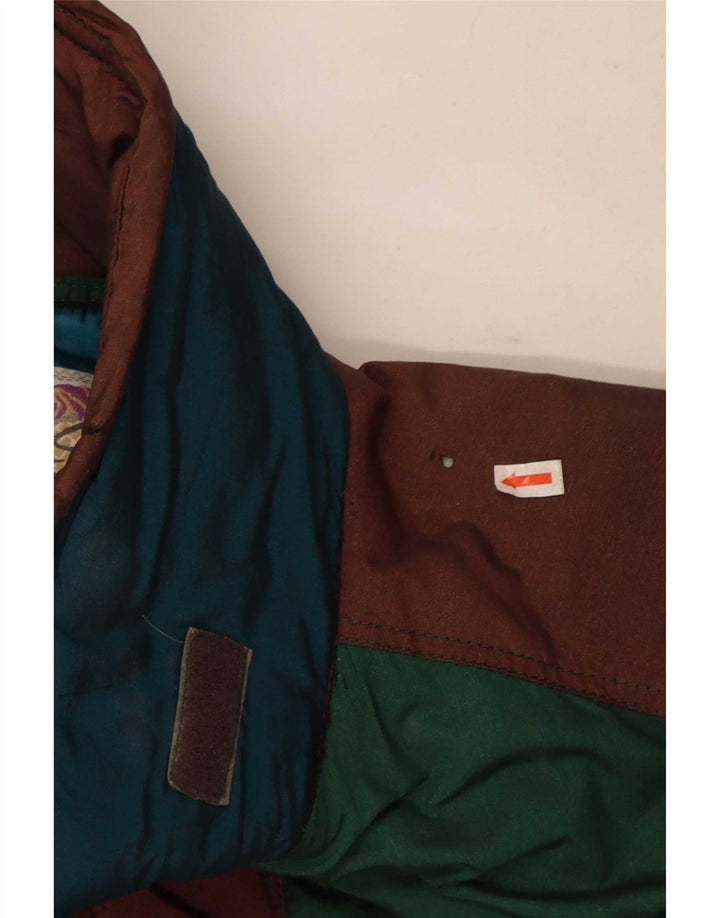 Silvy Chaqueta de esquí para hombre IT 52 XL Verde Colorblock Poliéster
