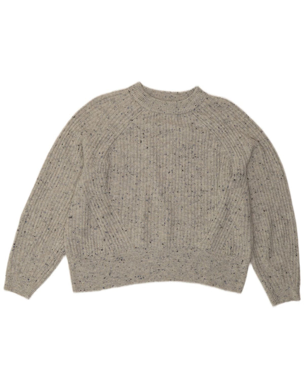 Marks & Spencer Jersey de Cuello Redondo para Mujer UK 46 Grande Gris Moteado