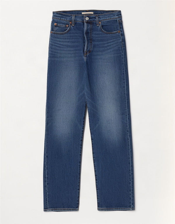 Vaqueros rectos de talle alto Ribcage para mujer Levi's W28 L32 Algodón azul