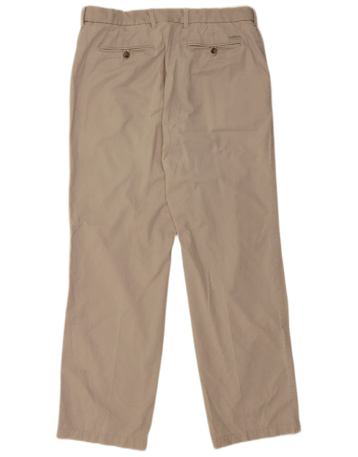 Marks & Spencer Pantalón chino recto para hombre W36 L33 Algodón beige