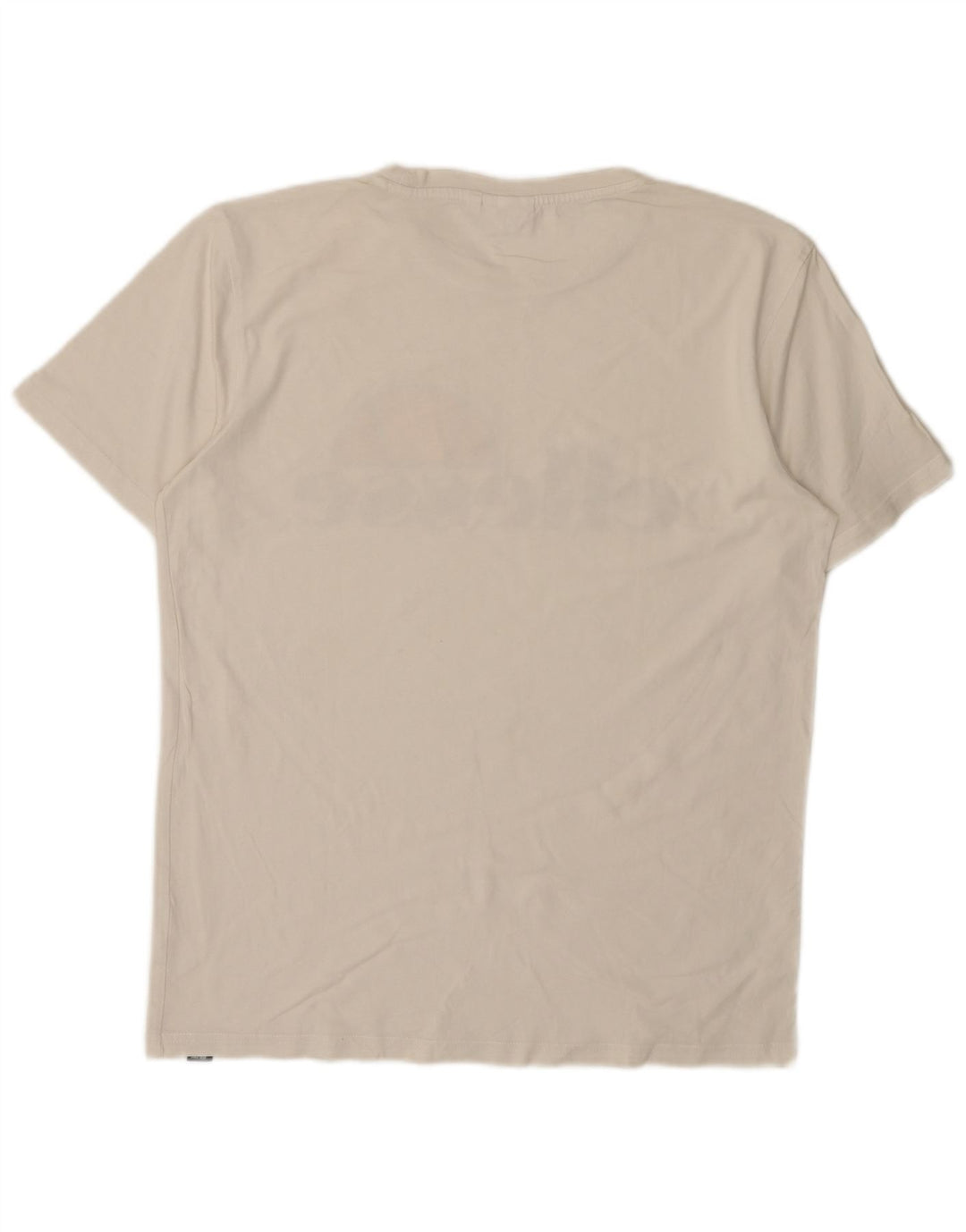 Ellesse Camiseta gráfica para hombre Top grande de algodón blanco roto