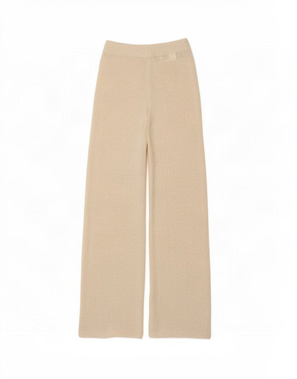 Zara Mujer Pantalones Casuales De Punto UK 8 Small W26 L28 Poliéster Beige