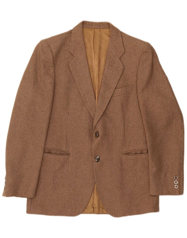 Vintage hombres 2 botones traje de 2 piezas IT 48 Medio W32 L28 Marrón