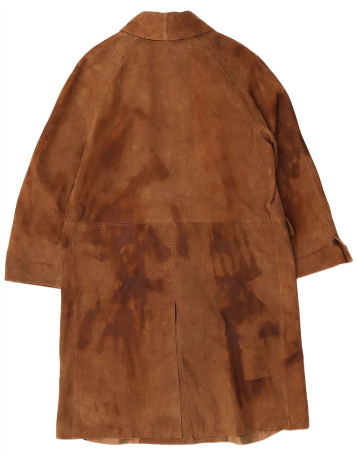 STRONG &FISHER LTD Abrigo de ante vintage para mujer Reino Unido 18 XL Marrón Clásico