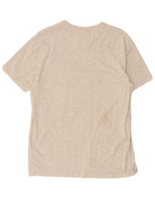 Crew Clothing Camiseta para hombre Top grande de algodón moteado gris