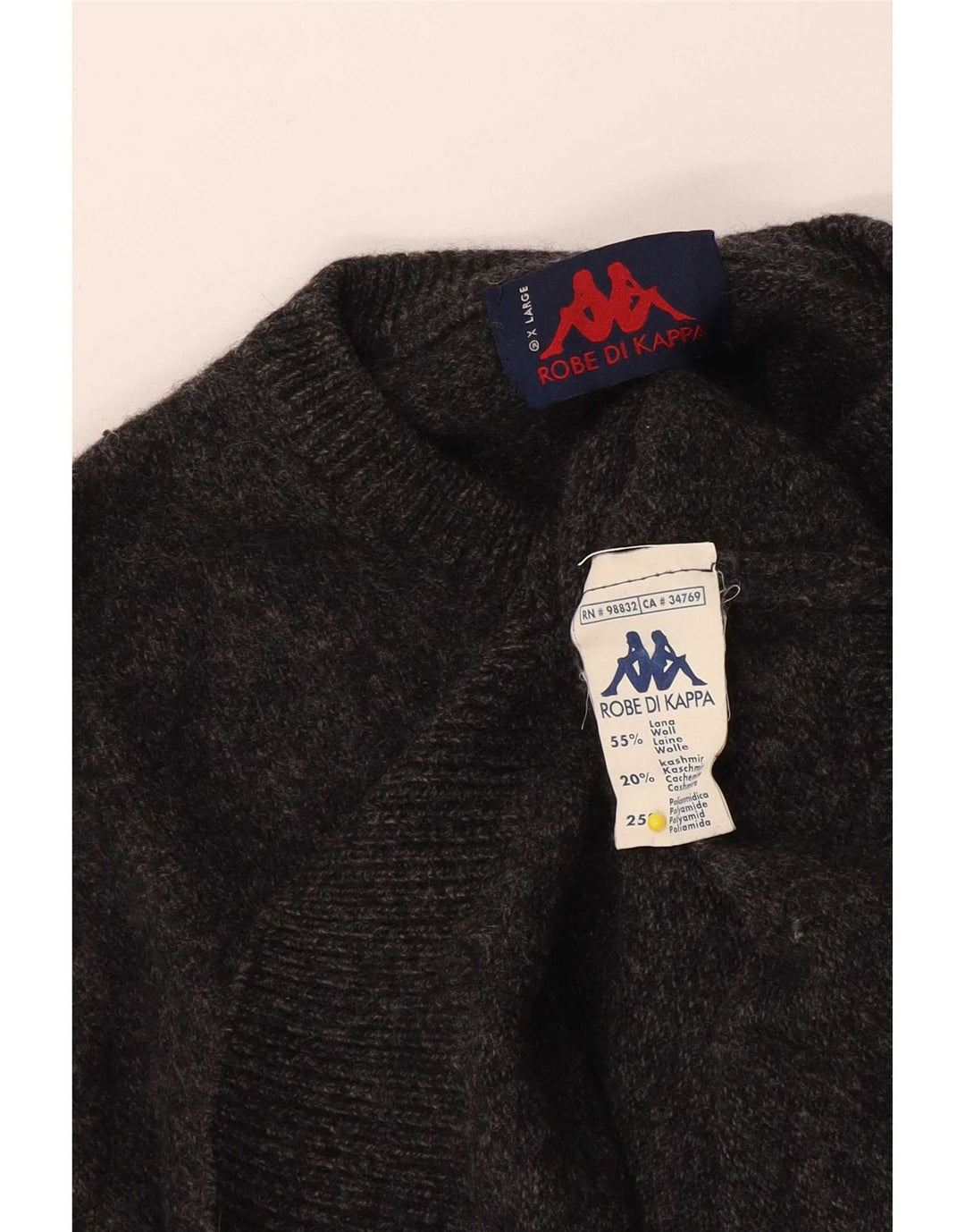 Kappa Jersey De Cuello Redondo Hombre XL Lana Gris