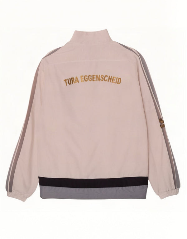 Adidas Hombre Gráfico Chándal Top Chaqueta Grande Blanco Colorblock Poliéster