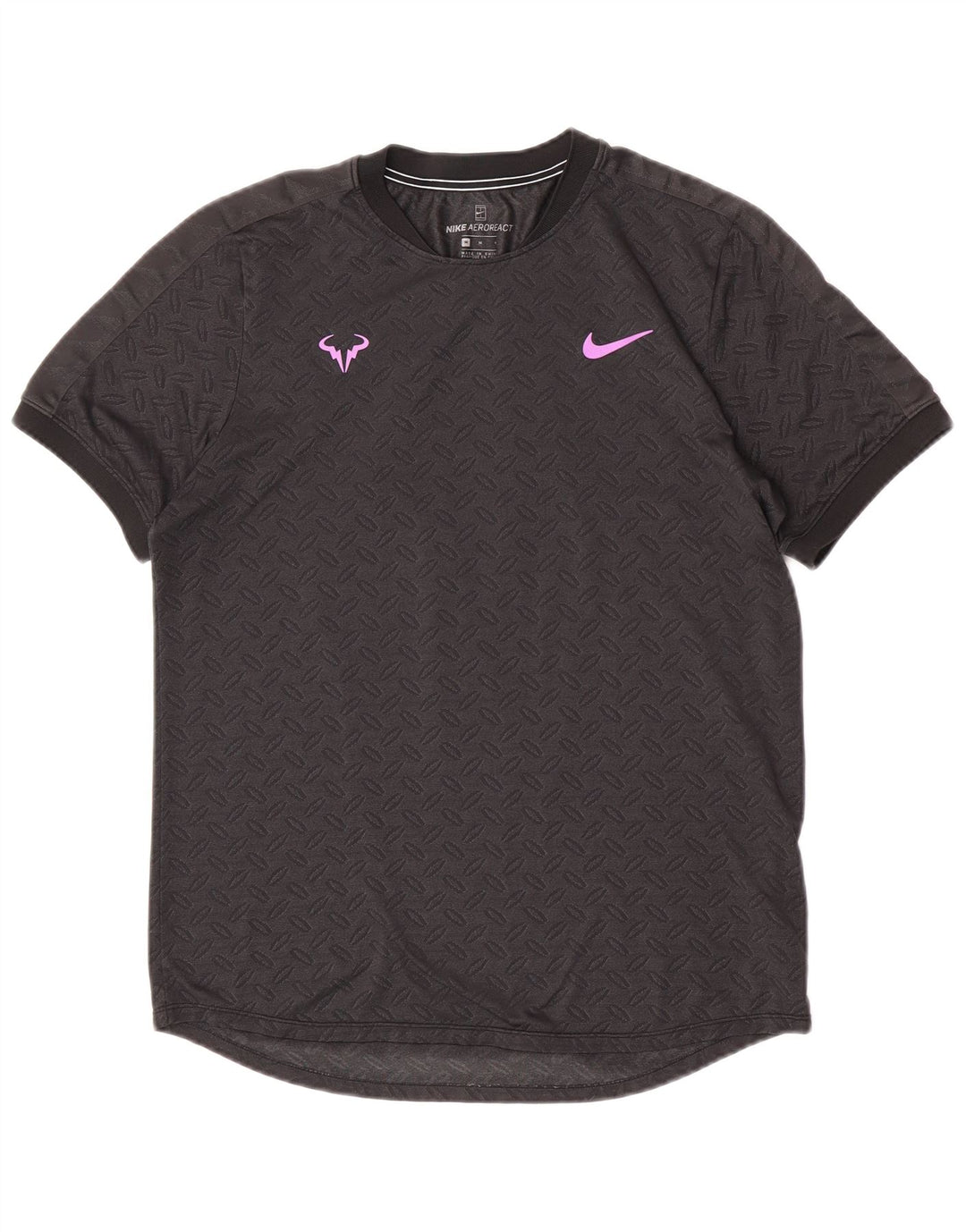 Camiseta Nike Hombre Top Gris Medio Geométrico