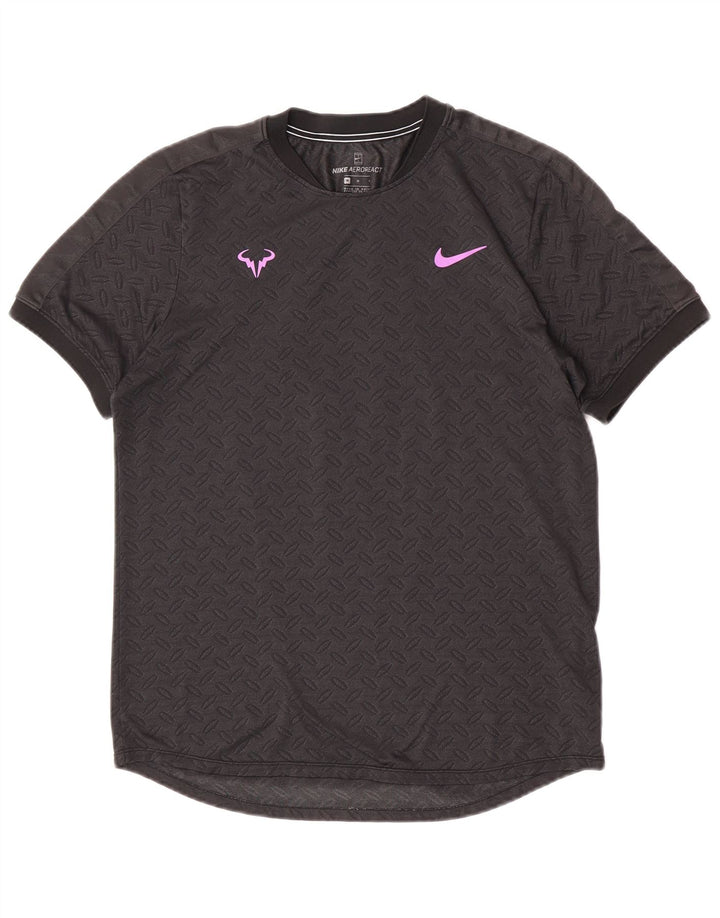 Camiseta Nike Hombre Top Gris Medio Geométrico