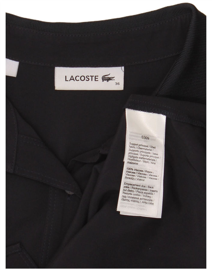 Camisa Lacoste Mujer Talla 36 Pequeña Viscosa Negra