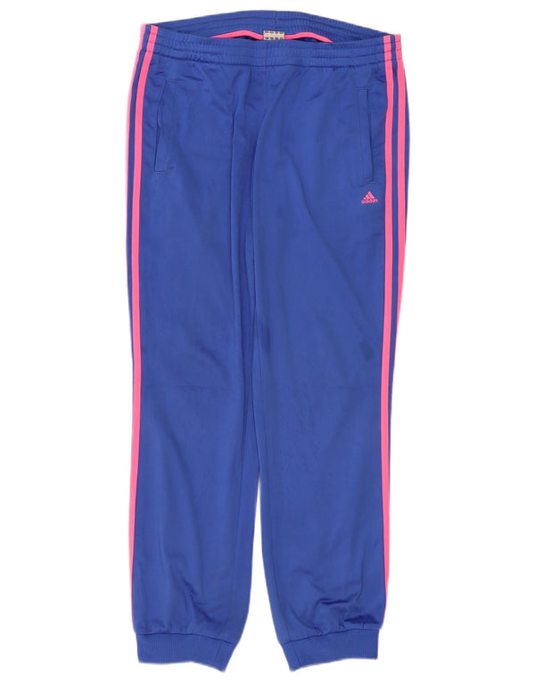 Adidas Mujer Climalite Chándal Pantalones Joggers UK 12/14 Azul Medio