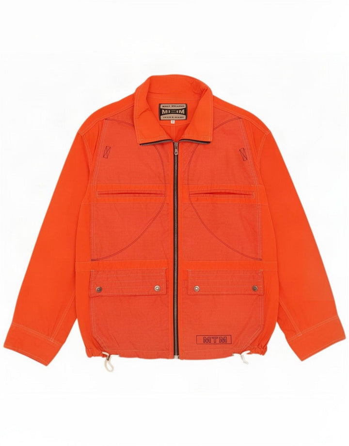 Chaqueta utilitaria vintage para hombre UK 40 Grande Algodón naranja