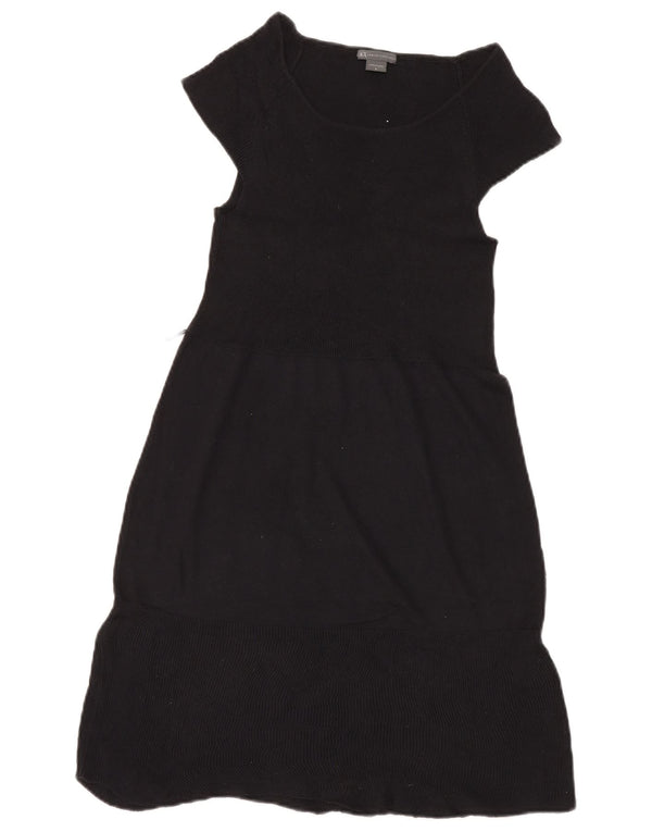 Armani Exchange Vestido tipo jersey de manga corta para mujer UK 44 Grande Algodón negro