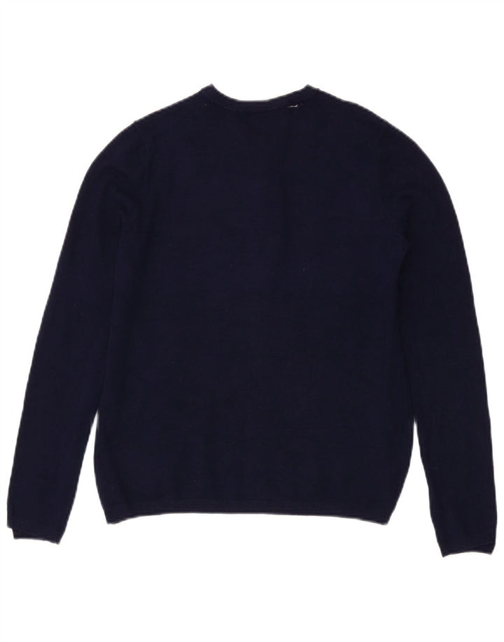 ZARA Mujer Cárdigan Suéter UK 42 Medio Azul Marino