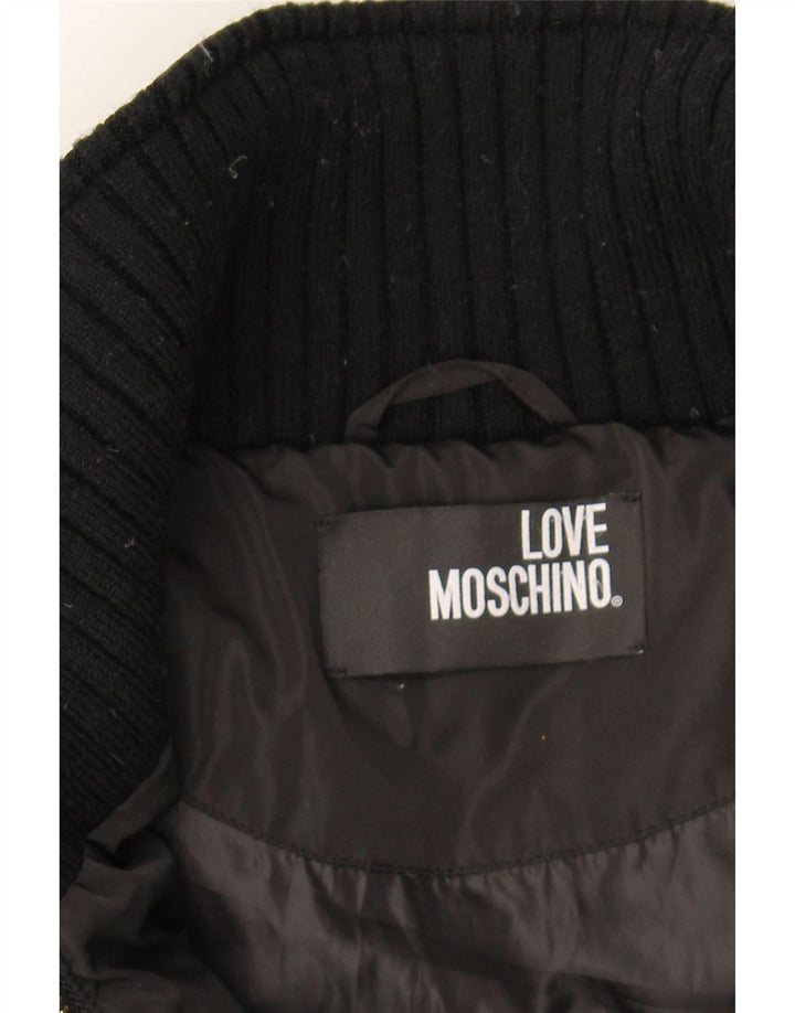 MOSCHINO Womens Padded Jacket UK 14 Medium Black Polyester Vintage Moschino and Second-Hand Moschino from Messina Hembry 