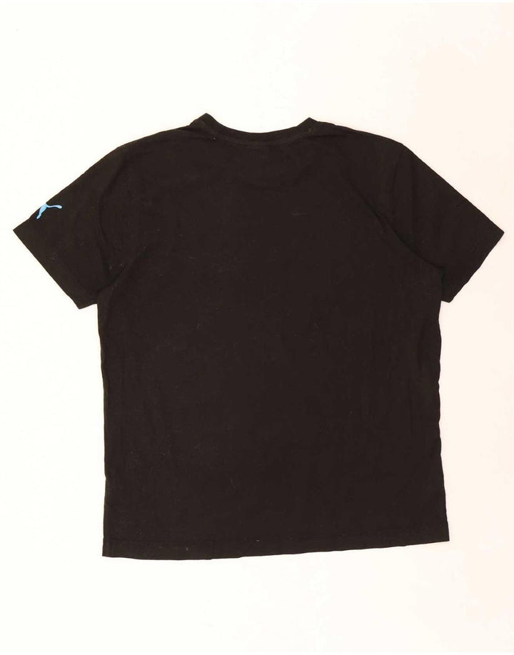 Puma - Camiseta gráfica para hombre, talla grande, algodón negro