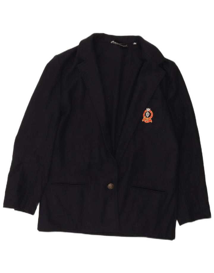 Marina Yachting Chaqueta Blazer De 1 Botón Para Mujer IT 42 Lana Azul Marino Mediana