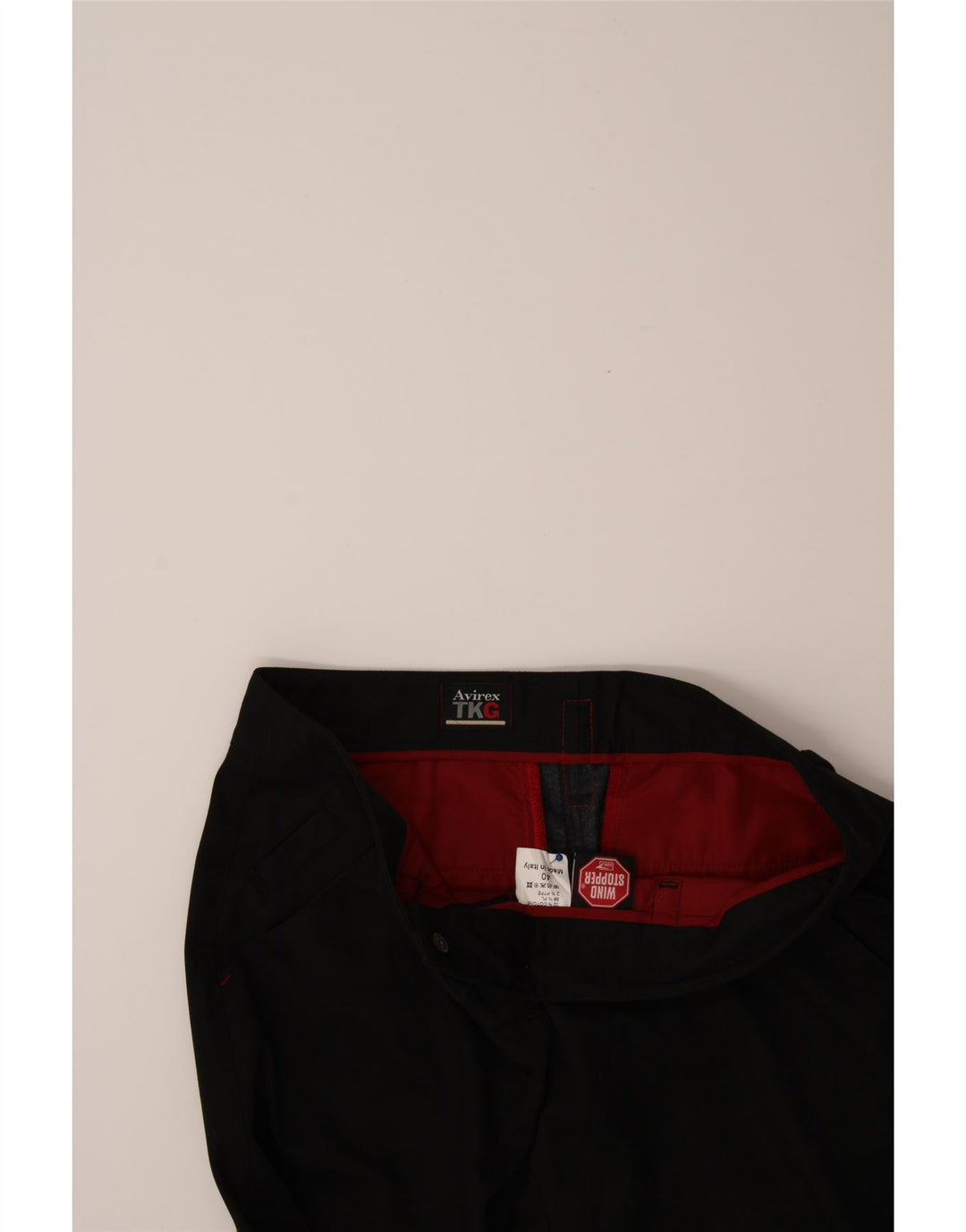 AVIREX Womens Bootcut Windbreaker Trousers IT 40 Small W30 L31 Black Vintage Avirex and Second-Hand Avirex from Messina Hembry 