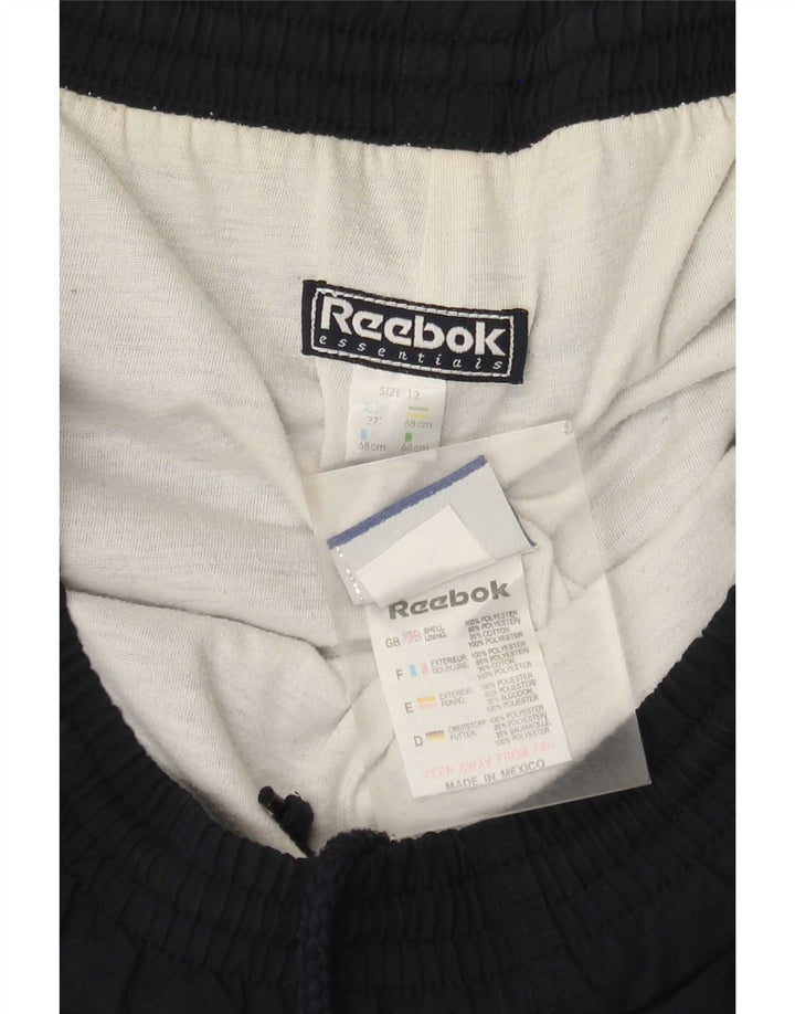 Reebok Pantalones de chándal para mujer US 12 Grande Azul Marino Poliéster