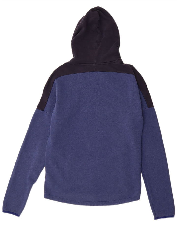 ADIDAS Hombre Sudadera con capucha gráfica Jersey Pequeño Azul marino Colorblock Algodón