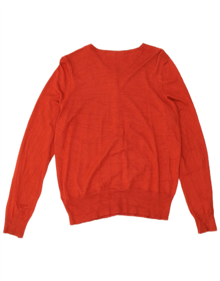 Marks & Spencer Suéter tipo cárdigan para mujer UK 44 Viscosa naranja mediana