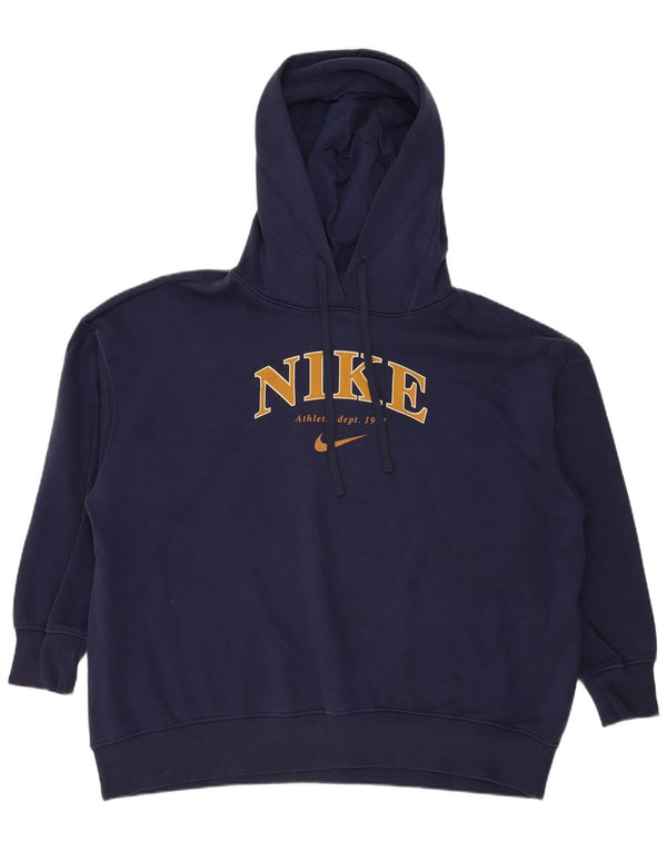 Nike Hombre Graphic Loose Fit Sudadera con capucha Jumper XL Azul Marino Algodón