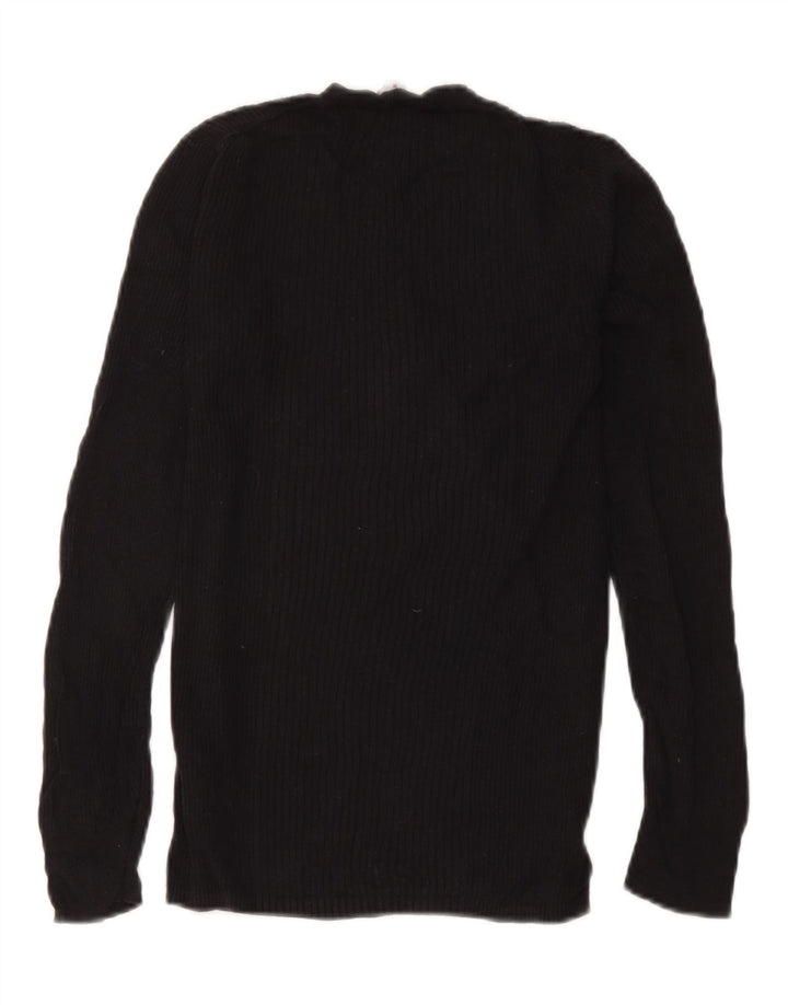 Gap Top de punto de corte regular para mujer, manga larga, UK 42, viscosa negra mediana