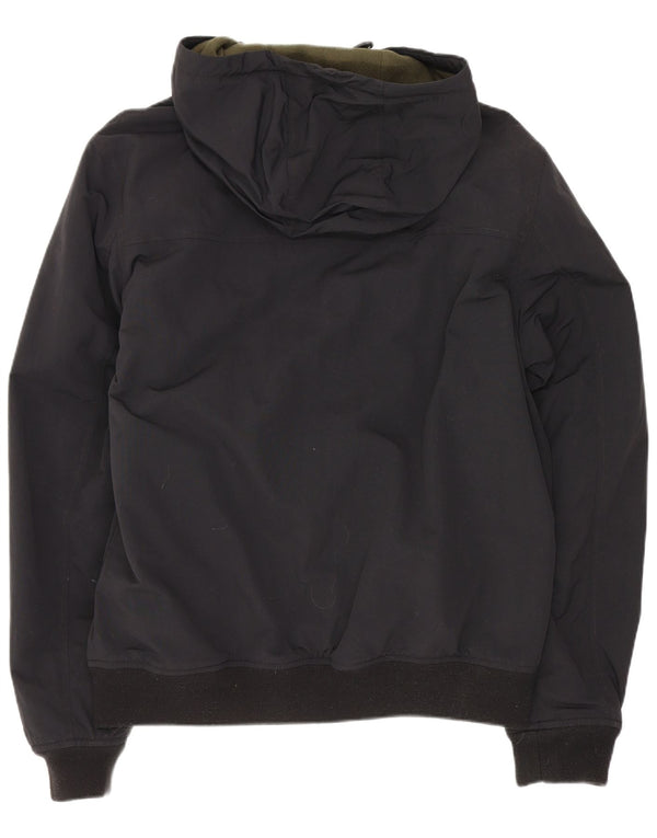 Tommy Hilfiger Chaqueta bomber con capucha para hombre UK 38 Mediana Poliamida negra