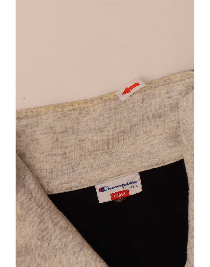Champion Chaqueta De Chándal Con Gráfico Para Hombre, Grande, Color Negro
