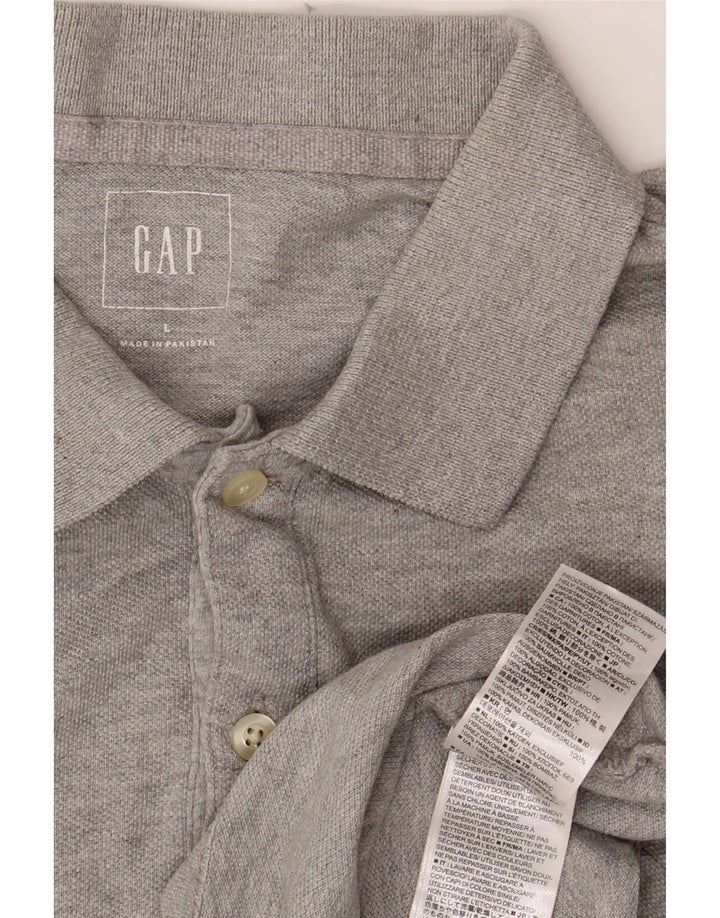 GAP Mens Polo Shirt Large Grey Cotton Vintage Gap and Second-Hand Gap from Messina Hembry 