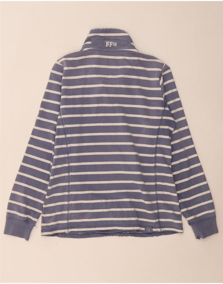 FAT FACE Sudadera extragrande para mujer UK 10 Small Azul marino a rayas
