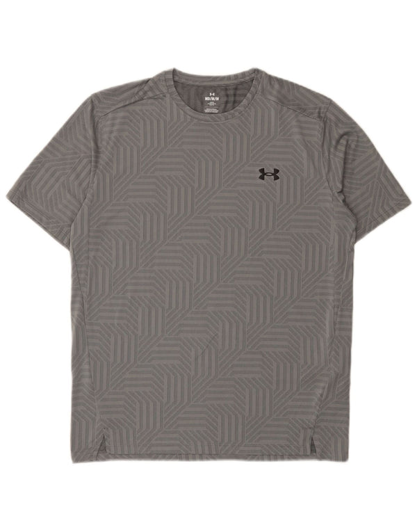 Camiseta Under Armour Hombre Top Gris Medio Poliéster Geométrico