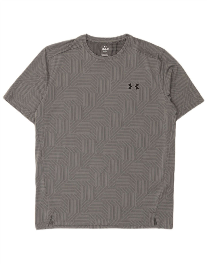Camiseta Under Armour Hombre Top Gris Medio Poliéster Geométrico