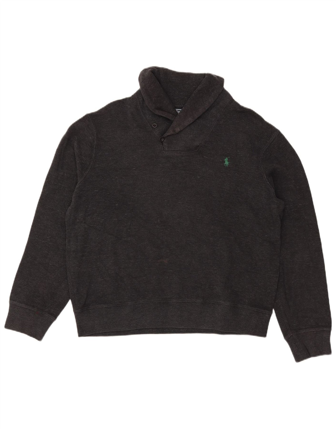 Polo Ralph Lauren - Sudadera con cuello chal para hombre, talla grande, color gris