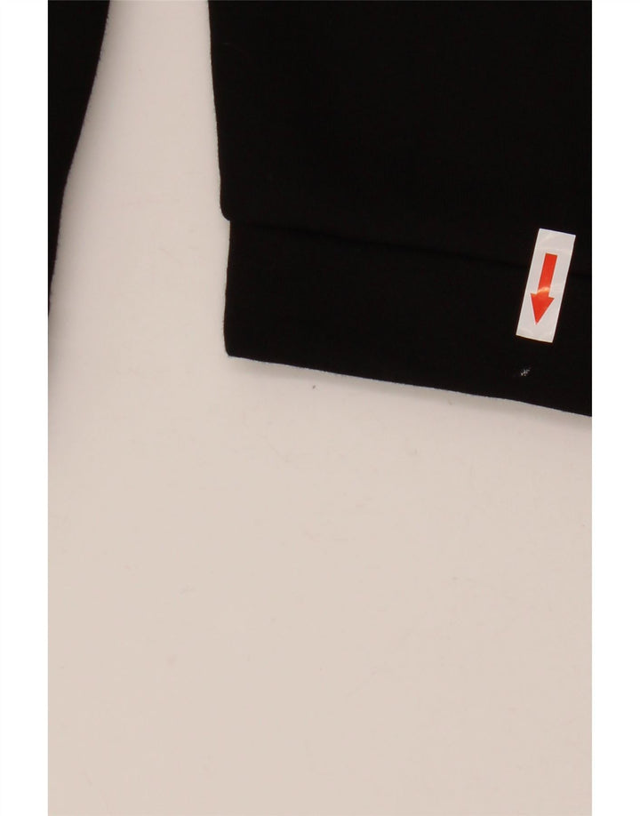 Guess Sudadera con gráfico de corte extragrande para mujer, talla 40, color negro