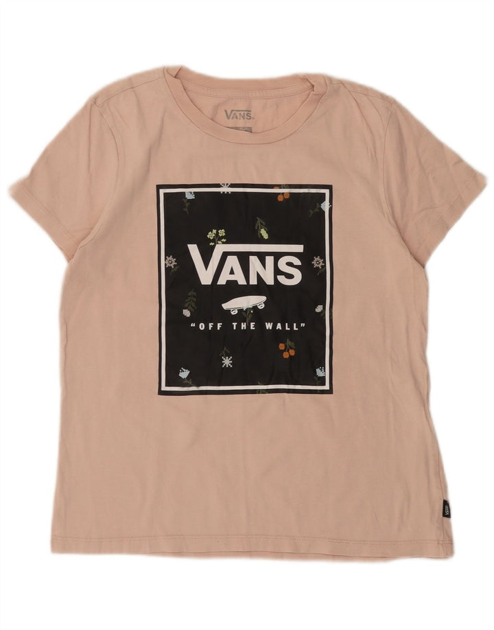 VANS Camiseta gráfica para mujer Top UK 12 Medium Pink Cotton