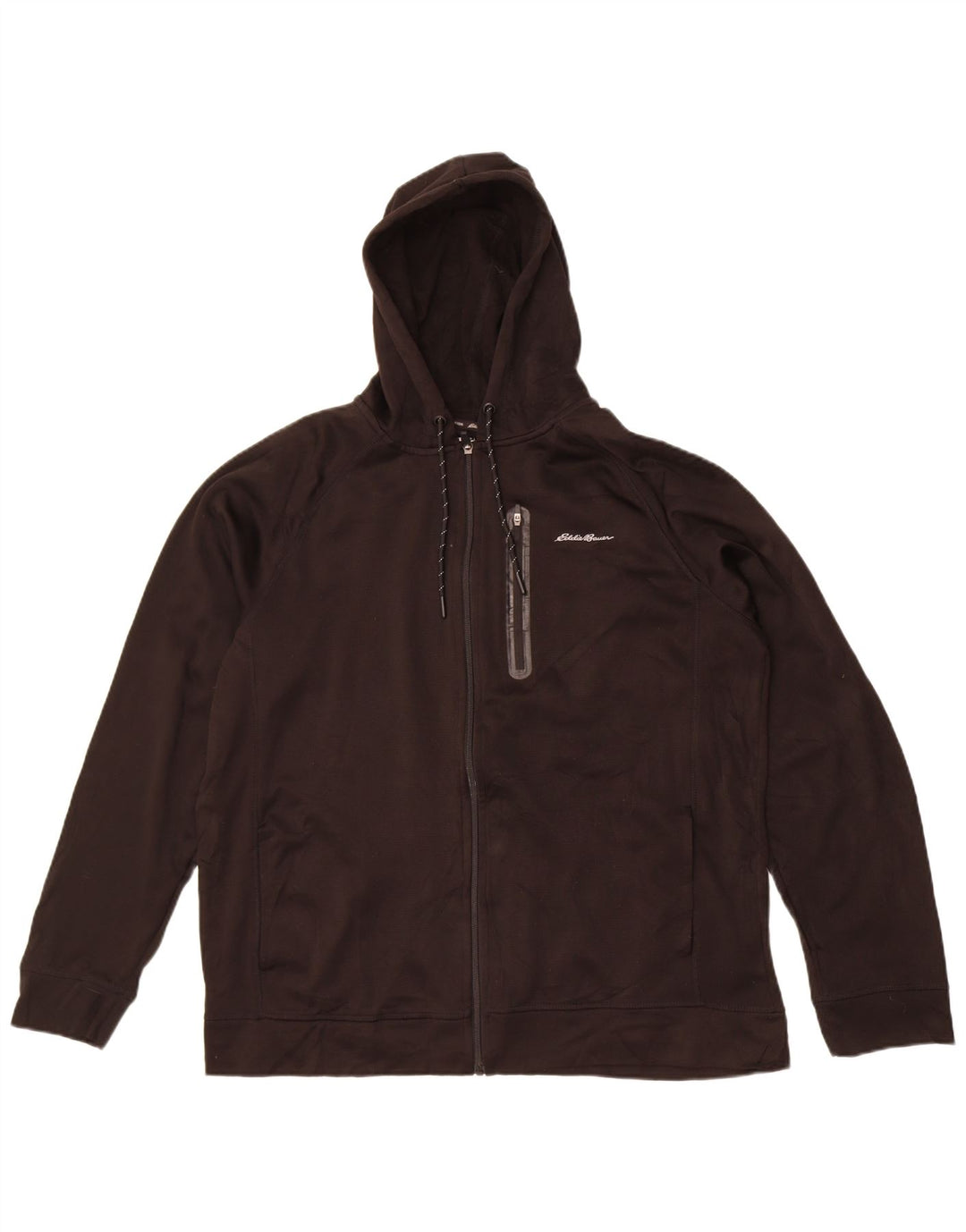 Eddie Bauer Sudadera con capucha y cremallera para hombre XL Poliéster negro