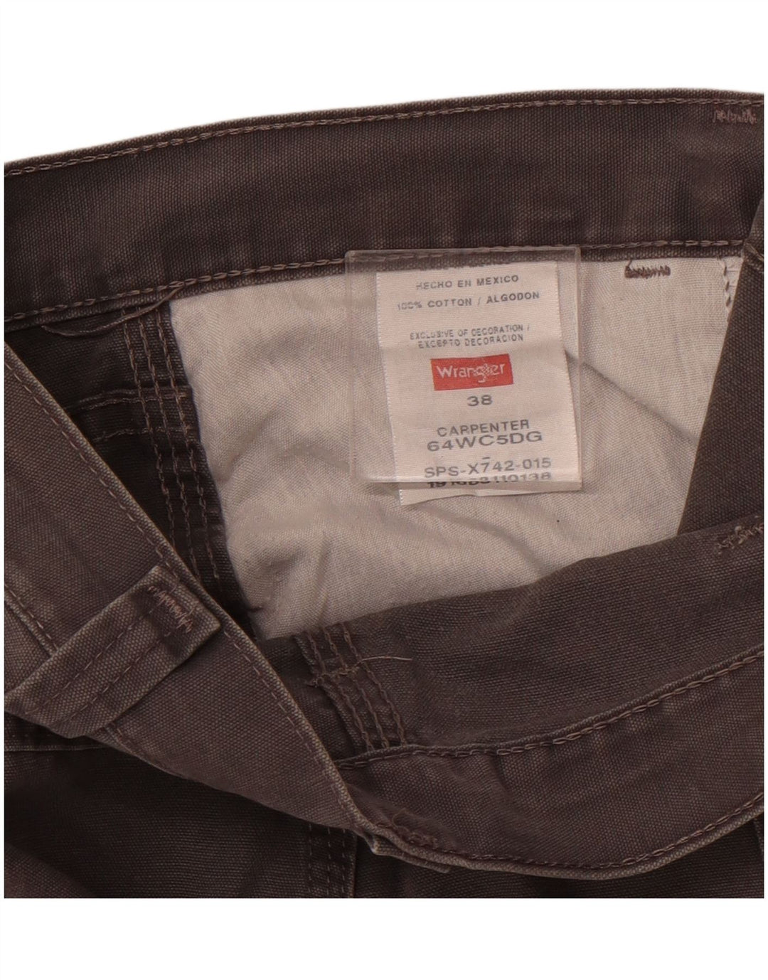 WRANGLER Pantalones cortos cargo para hombre W38 XL Algodón gris